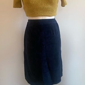 Vintage Blue Suede Skirt